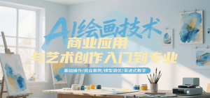 AI绘画技术商业应用与艺术创作入门到专业,基础操作/商业案例/模型调优/渐进式教学-湘创网