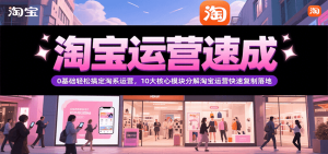 淘宝运营速成,0基础轻松搞定网店运营,10大核心模块分解快速复制落地(更新)-湘创网