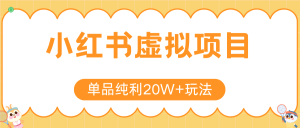 小红书虚拟电商新玩法,实现单品纯利20W+,可矩阵放大操作!-湘创网