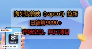 海外版剪映(capcut)拉新,日结算1k+,市场空白,风口项目-湘创网