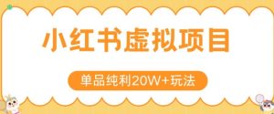 小红书卖虚拟产品,单品纯利20W+玩法分享,4节系列课程-湘创网