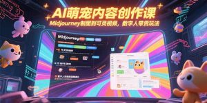 (15311期)AI萌宠内容创作课,Midjourney制图到可灵视频,数字人带货玩法-湘创网
