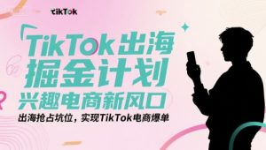 TikTok出海掘金计划,兴趣电商新风口,出海抢占坑位,实现TikTok电商爆单-湘创网