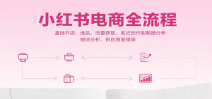 小红书电商全流程,基础开店、选品、流量获取、笔记创作到数据分析、供应商管理等-湘创网
