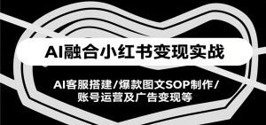 AI融合小红书变现实战课,AI客服搭建/爆款图文SOP制作/账号运营及广告变现等-湘创网