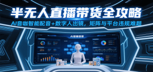 半无人直播带货全攻略:AI音咖智能配音+数字人出镜,解决账号矩阵与平台违规难题-湘创网