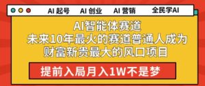 AI智能体赛道未来10年最火的赛道普通人成为财富新贵最大的风口项目提前入局月入1W-湘创网