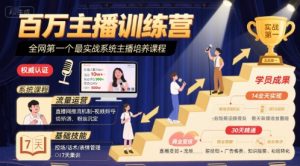 百万主播训练营,全网第一个最实战系统主播培养课程-湘创网