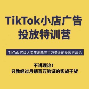 TikTok小店广告投放特训营,6天破局计划专治各种“投不动”,教你经过月销百万验证的实战干货-湘创网