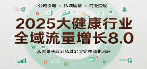 2025大健康行业全域流量增长8.0,从流量获取到私域沉淀完整商业闭环-湘创网