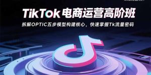 (15752期)TikTok电商运营高阶班:拆解OPTIC五步模型构建核心,快速掌握Tk流量密码-湘创网
