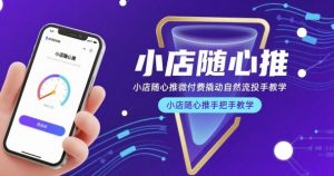 小店随心推微付费撬动自然流投手教学,小店随心推手把手教学-湘创网