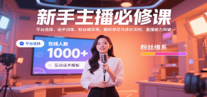 新手主播必修课:平台选择、话术训练、粉丝维系等,解析禁忌与成长法则,突破直播能力-湘创网