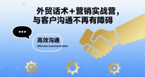 外贸话术+营销实战营,与客户沟通不再有障碍-湘创网