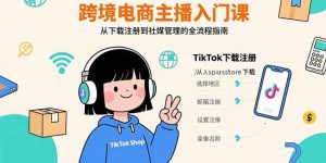 (15708期)跨境电商主播入门课,TikTok下载注册,支付工具配置,社媒账号管理全流程-湘创网