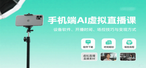 手机端AI虚拟直播课:设备软件、开播时间、场控技巧与变现方式-湘创网