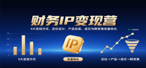 财务IP变现营:9大变现方式、定位设计、产品包装,成交与群发售批量转化-湘创网