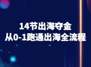 14节出海夺金从0-1跑通出海全流程-跨境电商教程-湘创网