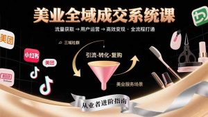 (15650期)美业全域成交系统课程:帮助美业从业者打通从流量获取到高效变现全流程-湘创网