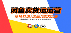 闲鱼卖货运营,账号打造/选品/爆款玩法/流量优化/售后处理及工具实操等-湘创网