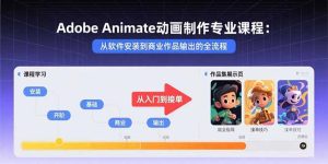 (15846期)Adobe Animate动画制作专业课程:从软件安装到商业作品输出的全流程-湘创网