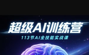超级AI视频:绘画、带货、职场全场景113节通关课,解锁AI无限可能,开启精彩AI之旅-湘创网