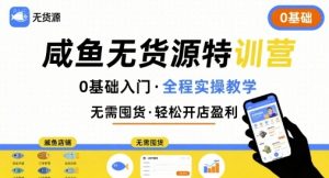 无货源特训营,0基础带你玩转咸鱼无货源-湘创网