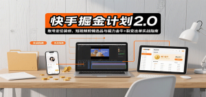 快手掘金计划2.0,账号定位装修、短视频剪辑选品与磁力金牛+裂变出单实战指南-湘创网