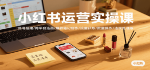 小红书运营实操课,账号搭建/跨平台选品/爆款笔记创作/流量获取/批量操作/违规处理等-湘创网
