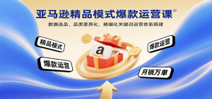 亚马逊精品模式爆款运营课:数据选品、品质差异化,精细化关键词运营体系搭建-湘创网