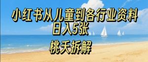 小红书从儿童到各行业学习资料,日入5张-湘创网