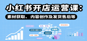 小红书开店运营课:选品、上架、营销、素材获取、内容创作及发货售后等-湘创网
