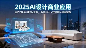 (16052期)2025AI设计商业应用:室内/软装/建筑/景观,智能设计+效果图+动画实战-湘创网