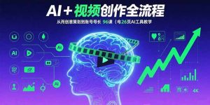 (15869期)AI+短视频创作全流程:从创意策划到账号增长,96节课(含26项AI工具教学)-湘创网