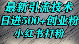 小红书精准引流创业粉,前辈求带孩子走投无路了,单人操作日引500+精准创业粉-湘创网