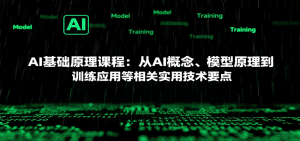 AI基础原理课程:从AI概念、模型原理到训练应用等相关实用技术要点-湘创网