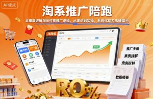 淘系推广陪跑,全维度讲解淘系付费推广逻辑,从理论到实操,系统化助力店铺盈利-湘创网