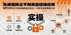 无界矩阵之不同类型店铺应用,教你无界针对不同类型店铺的组合玩法应用,手把手实操搭建计划-湘创网