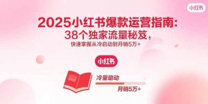 (15946期)2025小红书爆款运营指南:38个独家流量秘笈,快速掌握从冷启动到月销5万+-湘创网