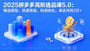 (16019期)2025拼多多高阶选品课5.0:爆品模型,货源筛选,利润优化,单店月利3万+-湘创网