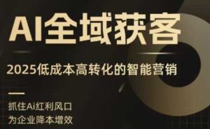 AI全域获客实训营,2025低成本高转化的智能营销,精准找客,高效营销-湘创网