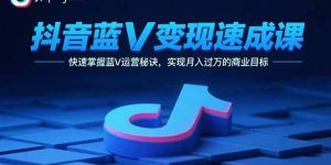 (15950期)抖音蓝V变现速成课,快速掌握蓝V运营秘诀,实现月入过万的商业目标-湘创网