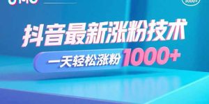 (15934期)抖音最新涨粉技术,一天轻松涨粉1000+-湘创网