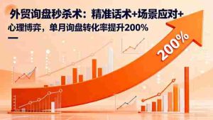 (16357期)外贸询盘秒杀术:精准话术+场景应对+心理博弈,单月询盘转化率提升200%-湘创网