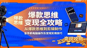 影视解说变现全攻略:从爆款思维到剪辑制作,含手机电脑操作及变现实用技巧-湘创网