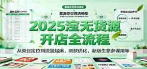 2025淘宝无货源开店全流程，从类目定位到流量起爆，测款优化，新版生意参谋用等-湘创网