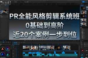 PR全能风格剪辑系统班，0基础到高阶，近20个案例一步到位-湘创网