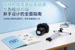 视频拍摄零基础系统课,专为视频拍摄新手设计的全面指南-湘创网