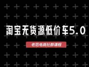 淘宝无货源价车5.0,2025最新VIP淘宝无货源课程,1688代发,蓝海选品,零成本创业首选(更新)-湘创网