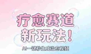 AI+疗愈+一键生成,一分钟一条素材,每天想要多少素材就多少素材,矩阵做,月入1W-湘创网